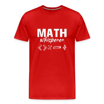 Mathematik Mathematiker Mathelehrer - Männer Premium Bio T-Shirt - Rot - Vorne - Damien (186cm)