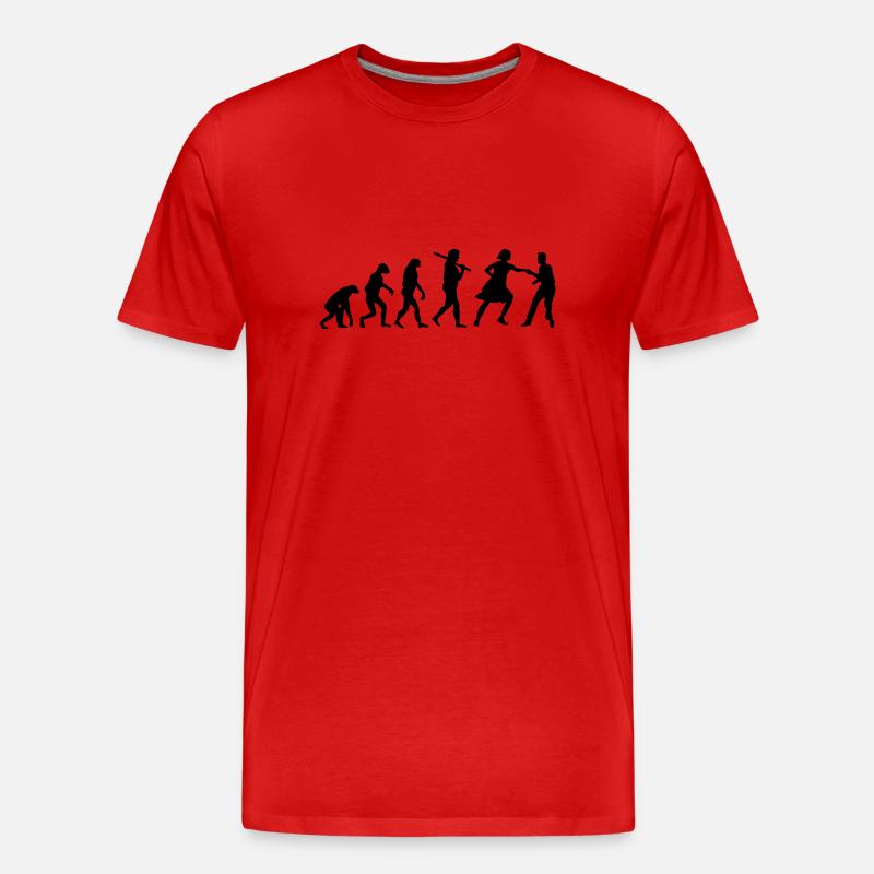 Lindy Hop Evolution - Männer Premium Bio T-Shirt - Rot