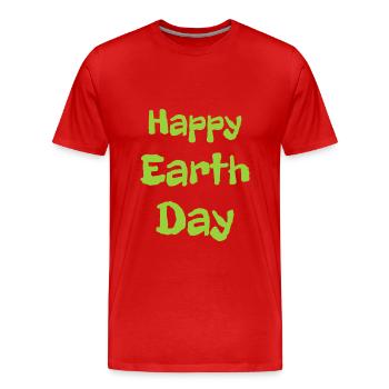 Joyeux Jour de la Terre - T-shirt bio Premium Homme - rouge - Devant - Damien (186cm)