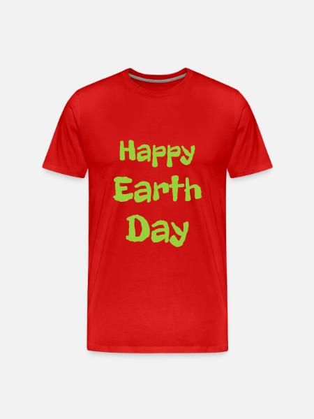 Happy Earth Day - Men's Premium Organic T-Shirt - red