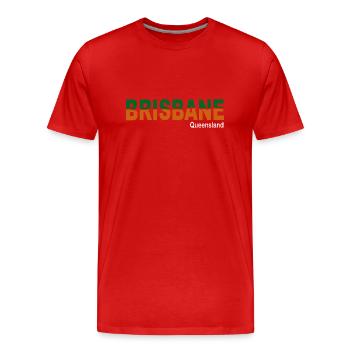 BRISBANE - Queensland - Australie - T-shirt bio Premium Homme - rouge - Devant - Damien (186cm)