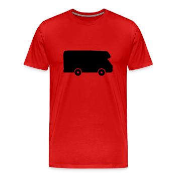 Autocollant de vacances en camping-car autocollant Camper Travel - T-shirt bio Premium Homme - rouge - Devant - Damien (186cm)