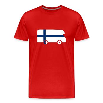 RV Finland Voyage Vacances Camper Autocollant - T-shirt bio Premium Homme - rouge - Devant - Damien (186cm)