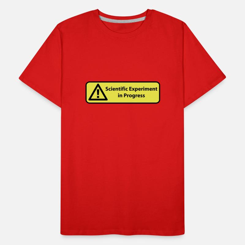 Scientific experiment in progress Men's Premium Organic T-Shirt