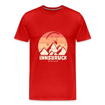 Parapente innsbruck spotair autriche - T-shirt bio Premium Homme - rouge - Devant - Damien (186cm)