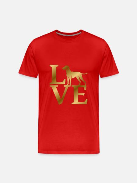 Love Magyar Vizsla - Men's Premium Organic T-Shirt - red