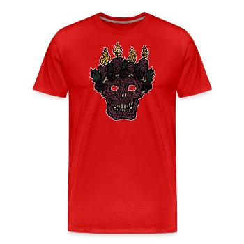 Bright Darkness - Männer Premium Bio T-Shirt - Rot - Vorne - Damien (186cm)