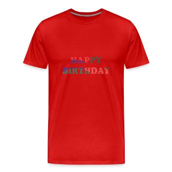 JAHRESTAG. ALLES GUTE ZUM GEBURTSTAG!. ALLES GUTE ZUM GEBURTSTAG!. - Männer Premium Bio T-Shirt - Rot - Vorne - Damien (186cm)