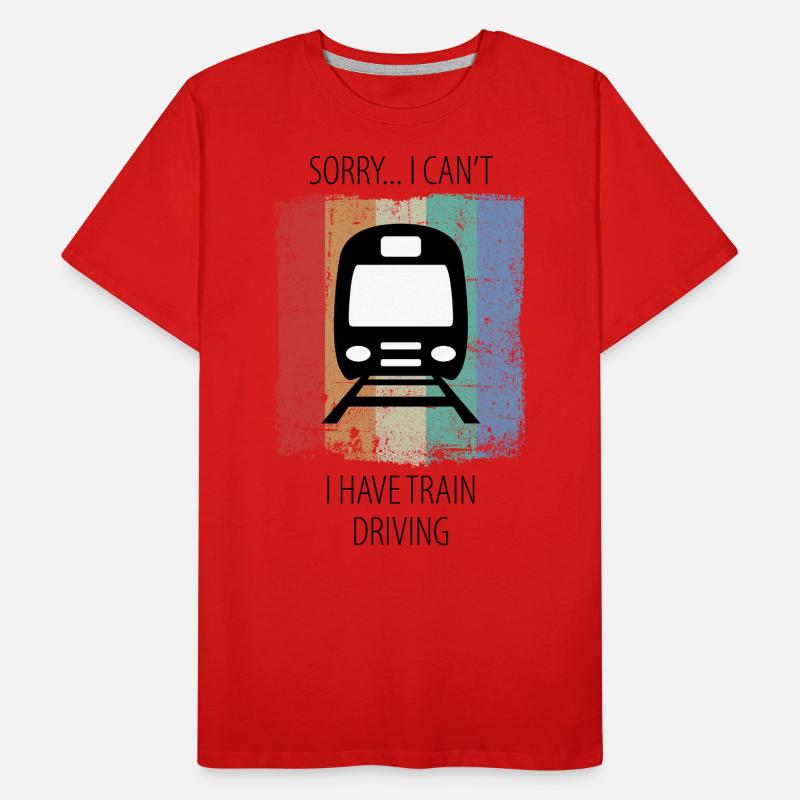 Train Railway Railroad Worker Trains Train Driver Men's Premium Organic T-Shirt
