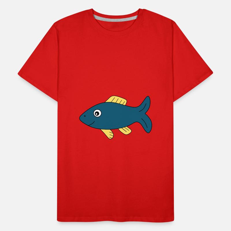 blue fish comic fish Men's Premium Organic T-Shirt