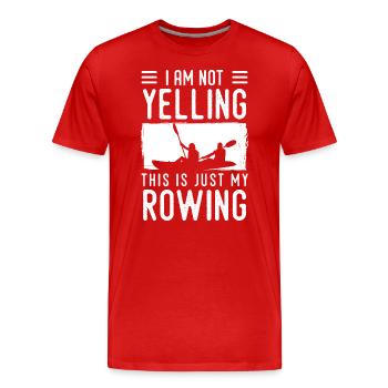 Rowing Rowing Boat Canoe Paddle - Men's Premium Organic T-Shirt - red - Front - Damien (186cm)