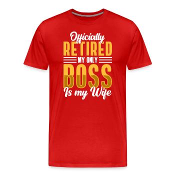 Pension de grand-père retraité Retraite - T-shirt bio Premium Homme - rouge - Devant - Damien (186cm)