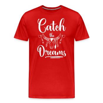 Rêve Rêveur Rêve - T-shirt bio Premium Homme - rouge - Devant - Damien (186cm)