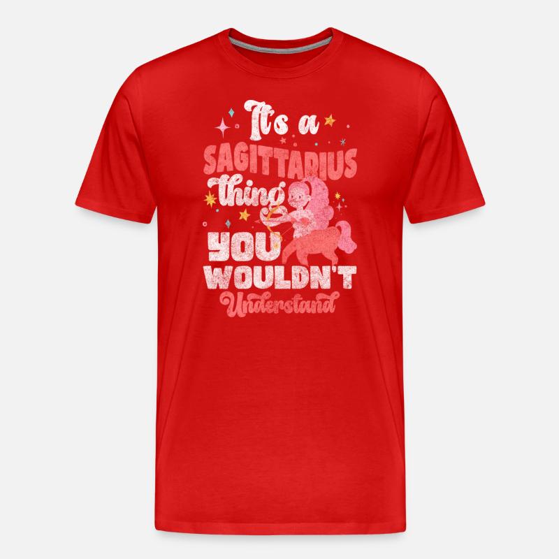 Sternzeichen Geburt Aberglauben - Männer Premium Bio T-Shirt - Rot