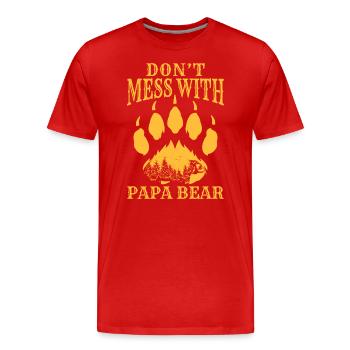 Wild Grizzly Berlin - Männer Premium Bio T-Shirt - Rot - Vorne - Damien (186cm)