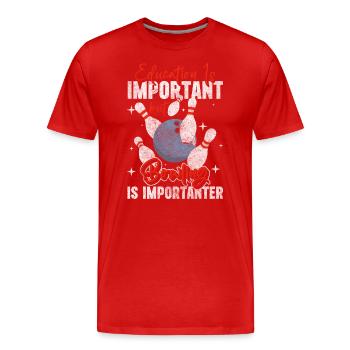 Bowling Sieger Bowling Verein - Männer Premium Bio T-Shirt - Rot - Vorne - Damien (186cm)