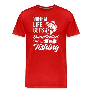 Fishing Fishing Sport Fishing Passion - Men's Premium Organic T-Shirt - red - Front - Damien (186cm)