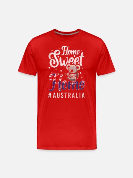 Down Under Travel Flag Exotic - Men's Premium Organic T-Shirt - red