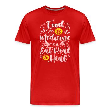 Consultante Vocation Habitudes alimentaires conscientes - T-shirt bio Premium Homme - rouge - Devant - Damien (186cm)