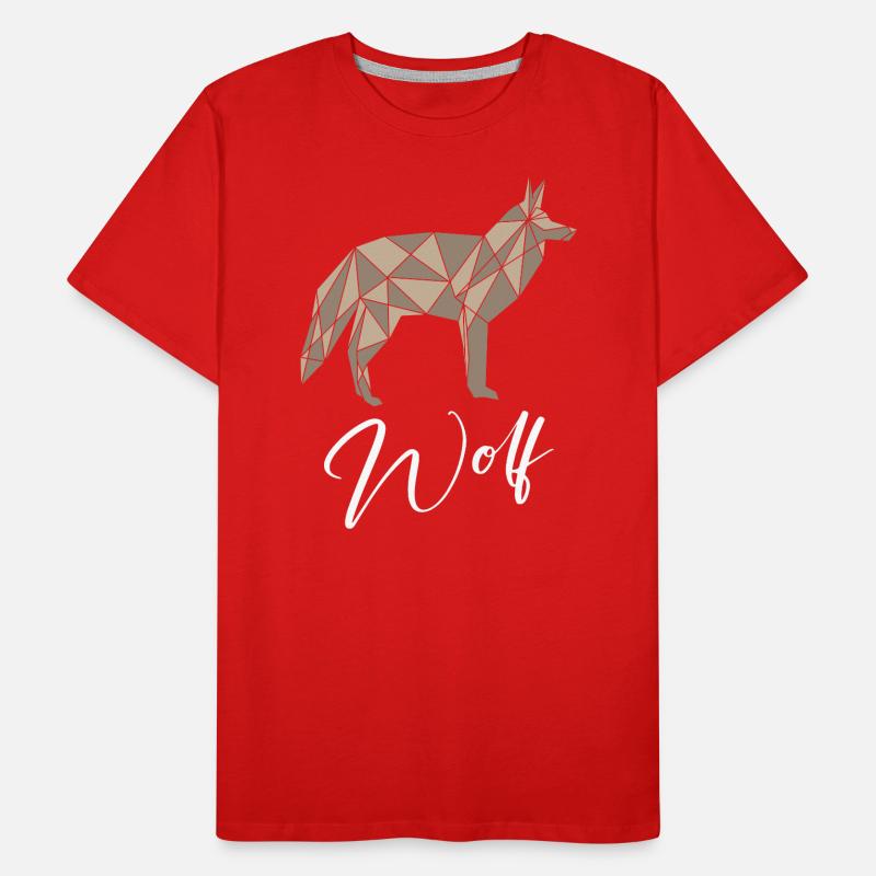 Wolf Geometric Men's Premium Organic T-Shirt