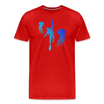 Scuba Tauchen Scuba Diver Free Dive Scuba Taucher - Männer Premium Bio T-Shirt - Rot - Vorne - Damien (186cm)