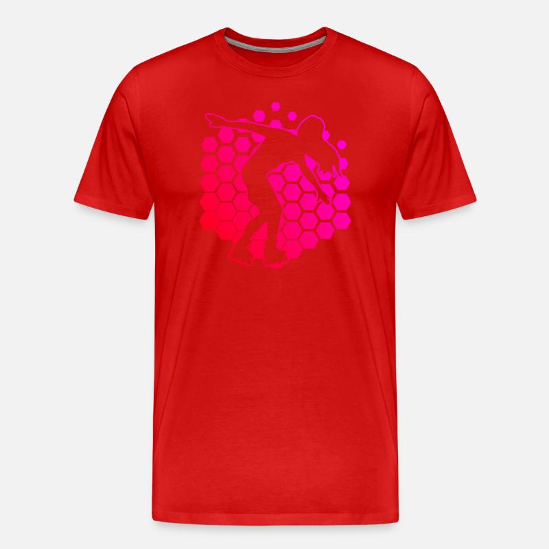 Roller Skates Roller Skating Rollerskaten - Männer Premium Bio T-Shirt - Rot