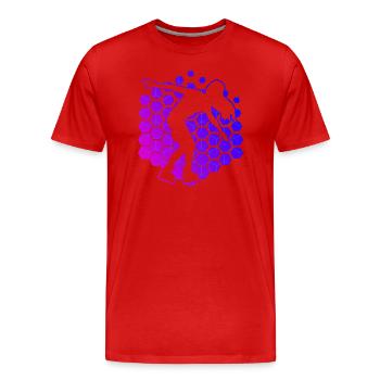 Rollerskate Roller Skating Rollerskaten Roller Ska - T-shirt bio Premium Homme - rouge - Devant - Damien (186cm)