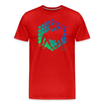Equestrian Arts Men's Body Control Balance Exercises - Men's Premium Organic T-Shirt - red - Front - Damien (186cm)