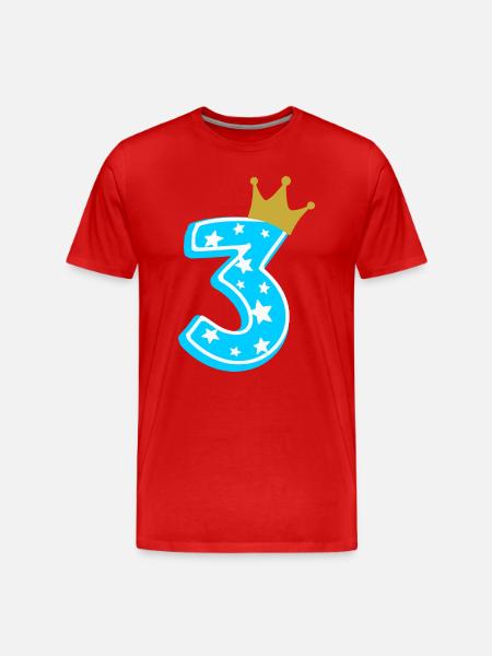 3 Crown 3rd birthday 3 years - Men's Premium Organic T-Shirt - 