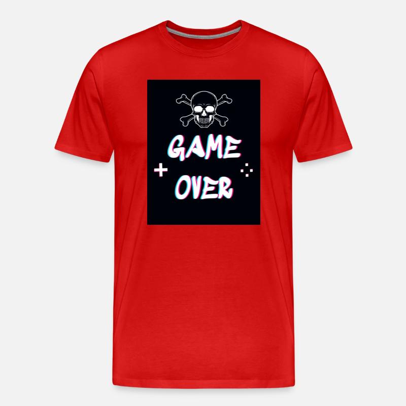 Game Over - Männer Premium Bio T-Shirt - Rot