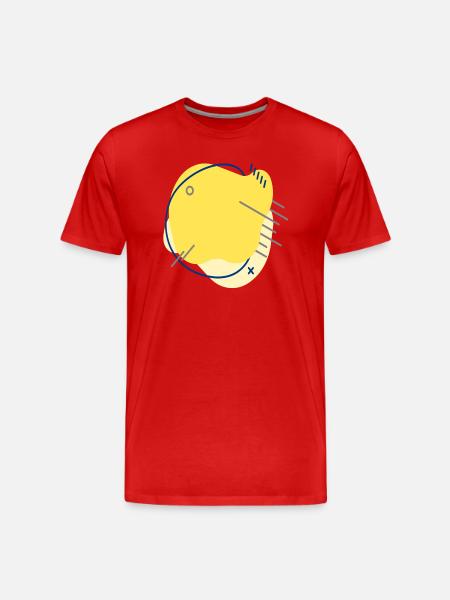 Gelber Fisch Momo - Männer Premium Bio T-Shirt - Rot