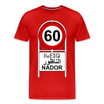 Stadt Nador Platte 60 das Rif Marokko - Männer Premium Bio T-Shirt - Rot - Vorne - Damien (186cm)