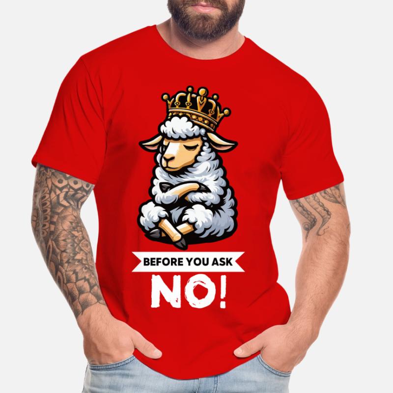 Before You Ask Schaf Schafe Schäfer Schafhalter  Männer Premium Bio T-Shirt