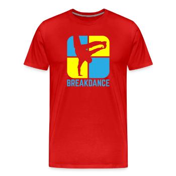Breakdance - Männer Premium Bio T-Shirt - Rot - Vorne - Damien (186cm)