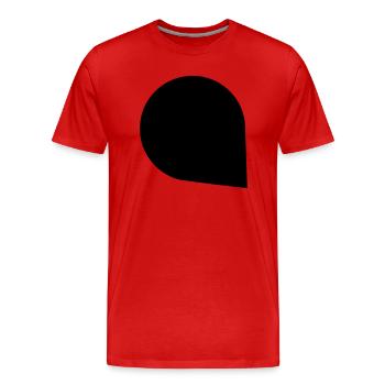 Blase 1c - Männer Premium Bio T-Shirt - Rot - Vorne - Damien (186cm)