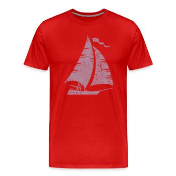 Segelboot Segeln Segler - Männer Premium Bio T-Shirt - Rot - Vorne - Damien (186cm)