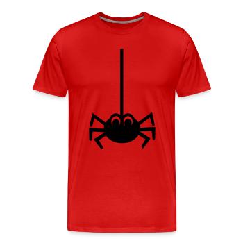 Spinne - Männer Premium Bio T-Shirt - Rot - Vorne - Damien (186cm)