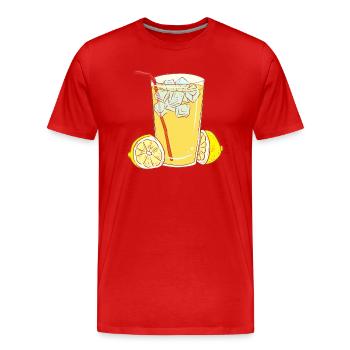 saft juice cocktails lemonade drinks limonade41 - Männer Premium Bio T-Shirt - Rot - Vorne - Damien (186cm)