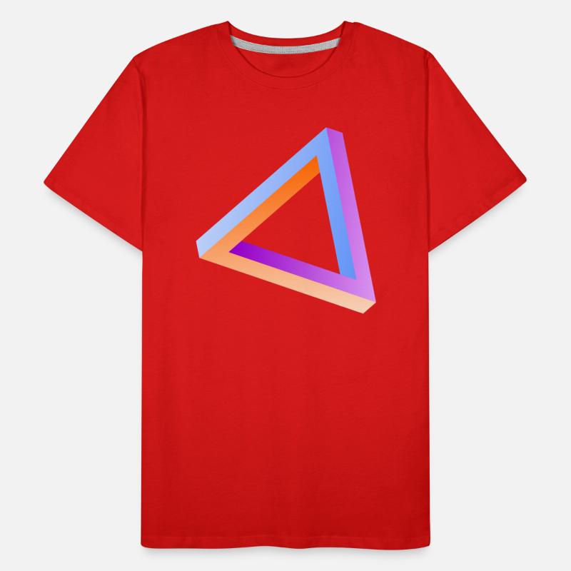 Impossible triangle optical illusion Men's Premium Organic T-Shirt