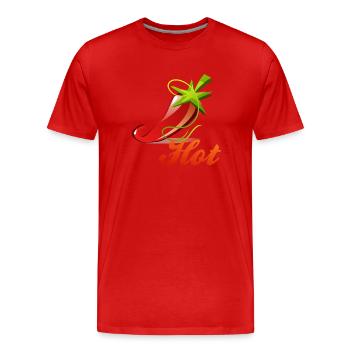 Chili Peperoni Hot Scharf Koch - Männer Premium Bio T-Shirt - Rot - Vorne - Damien (186cm)
