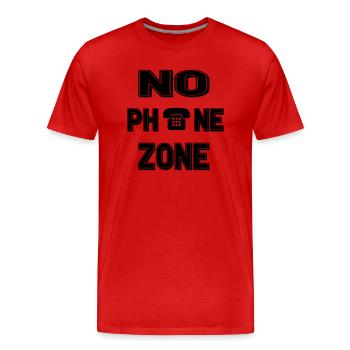 NO PHONE ZONE - Men's Premium Organic T-Shirt - red - Front - Damien (186cm)