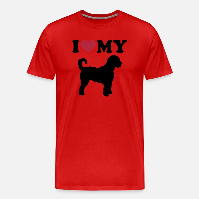 Labradoodle - Männer Premium Bio T-Shirt - Rot