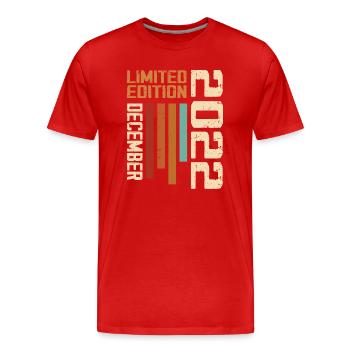 Dezember 2022 - 2022 Dezember - Männer Premium Bio T-Shirt - Rot - Vorne - Damien (186cm)