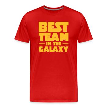 Best Team In The Galaxy - Männer Premium Bio T-Shirt - Rot - Vorne - Damien (186cm)