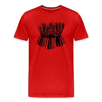 cereals corn cereal wheat wheat veggie gemuese v - Men's Premium Organic T-Shirt - red - Front - Damien (186cm)