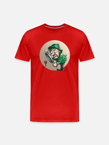 Detectiv - Männer Premium Bio T-Shirt - Rot