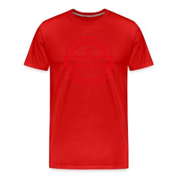 swiss made - T-shirt bio Premium Homme - rouge - Devant - Damien (186cm)