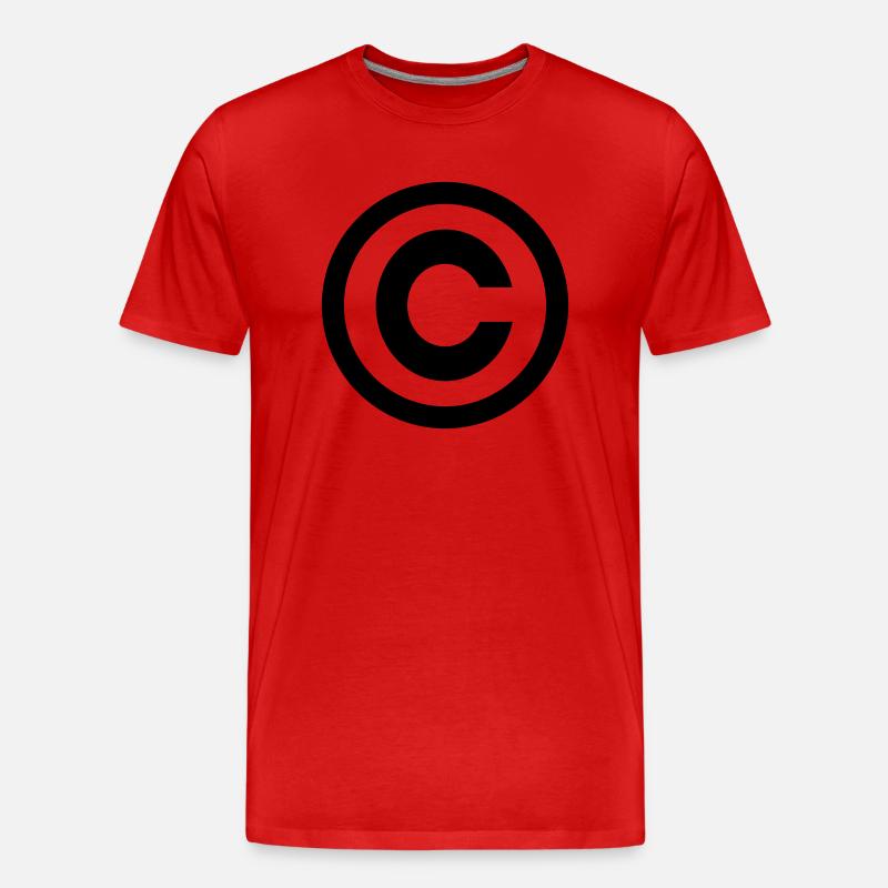 Copyright - Männer Premium Bio T-Shirt - Rot