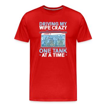 Aquarist Aquarium Hobbyist Aquarium Fish Holder - Men's Premium Organic T-Shirt - red - Front - Damien (186cm)