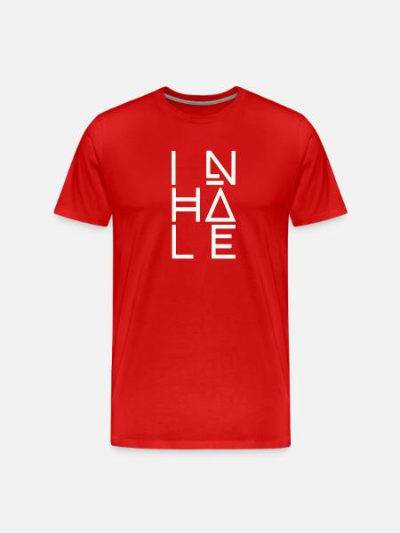 Breathe, inhale - Men's Premium Organic T-Shirt - red